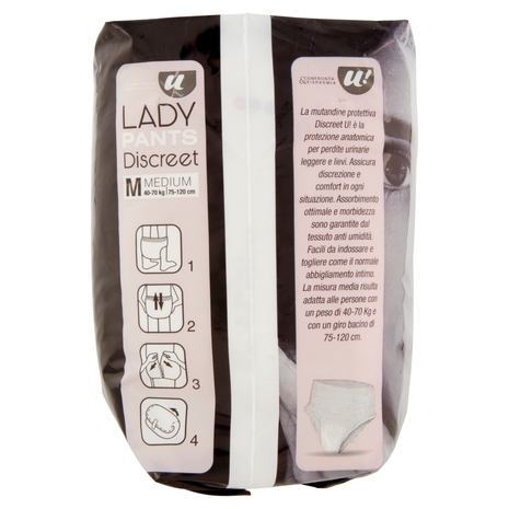 Lady Pants Discreet Medium U! Confronta e Risparmia - 8 Pezzi